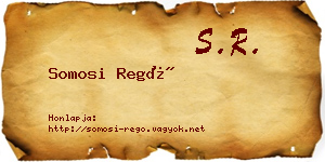 Somosi Regő névjegykártya